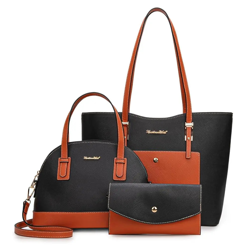 Montana West 3PCS Purses for Women  Tote Bag and Wallet Set Shoulder Satchel Handbags