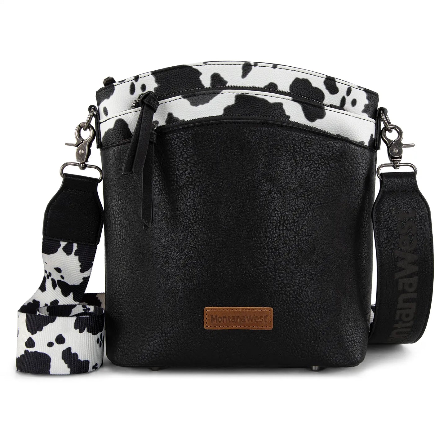 Montana West Double Compartments Cross Body Bag for Women with Adjustable Strap