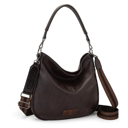 Wrangler Hobo Bags Large Crossbody Bags for Women Shoulder Purses with Striped Cotton Straps