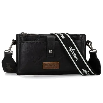 Wrangler Wallet Purse for Women Multi-function Crossbody Bags Wallet Women with Double Layer Small Purse