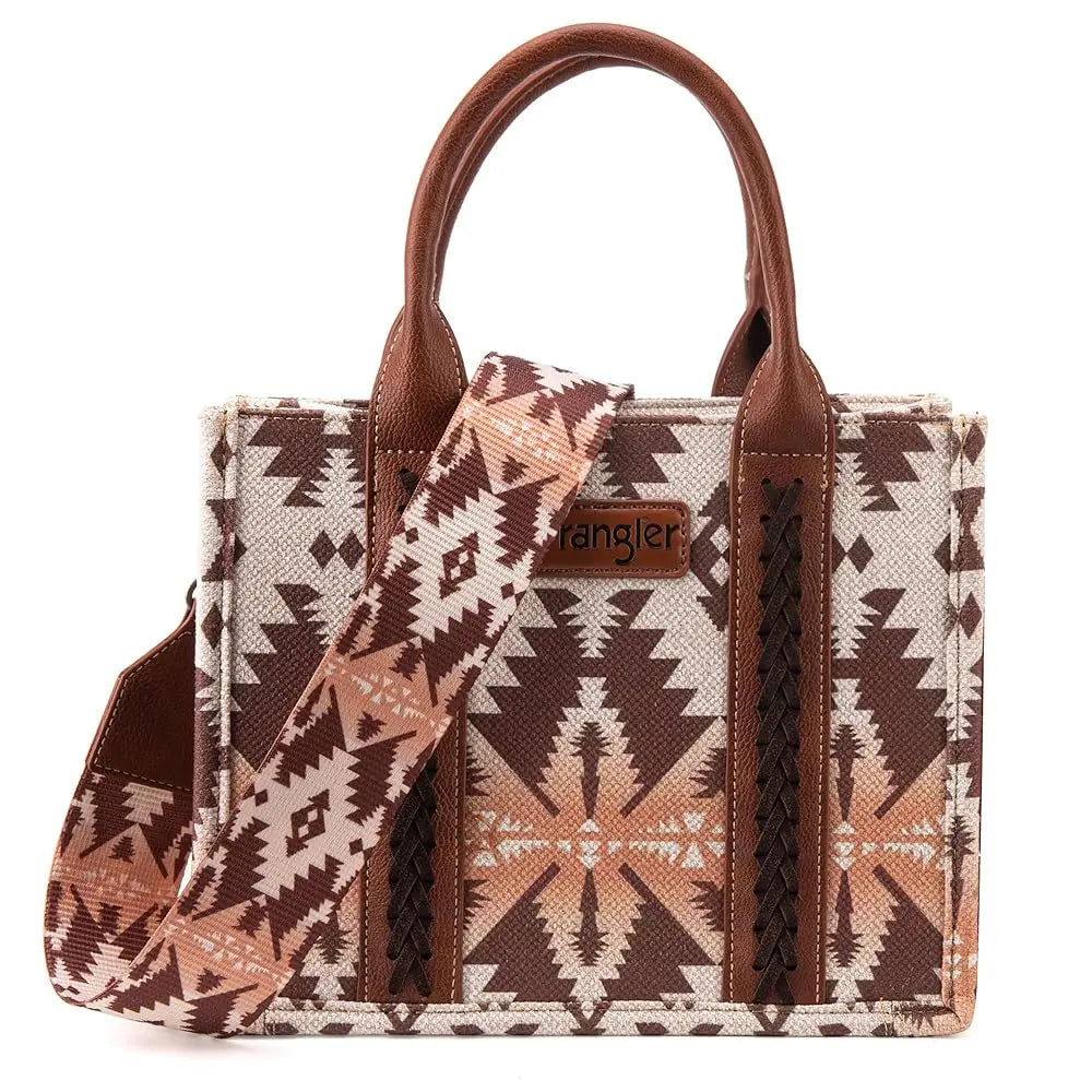 Wrangler Tote Bag for Women Purses Aztec Handbags Western Purses wrangler totebag wide tote
